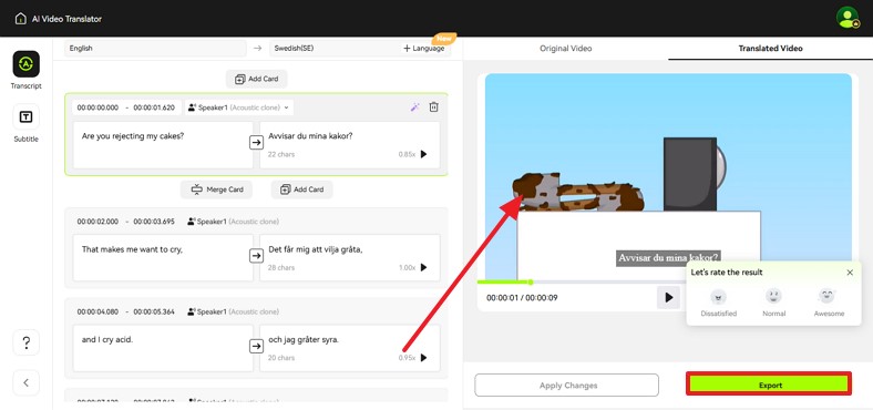 export the desired files