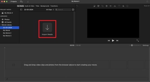 bring media to imovie voice over