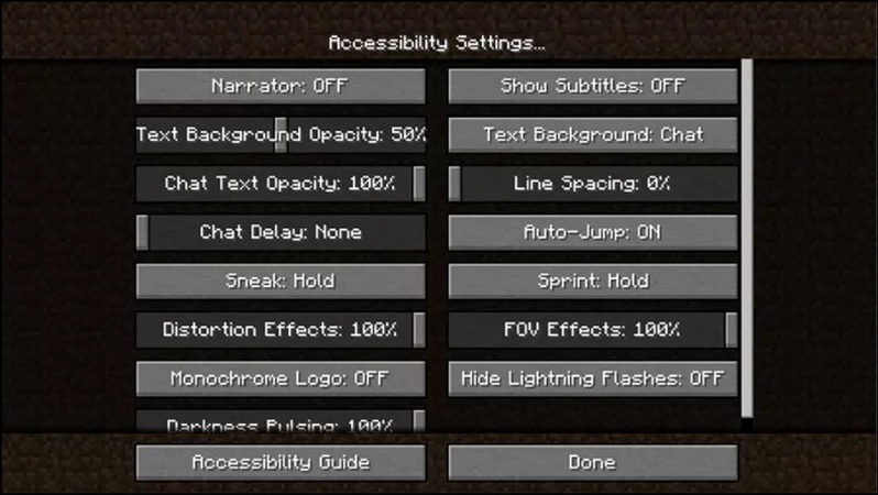Turn Off Narrator Minecraft Java Edition