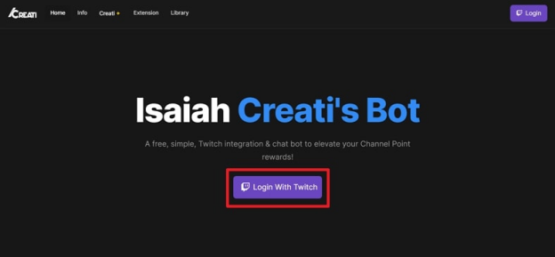 login twitch in tts extension