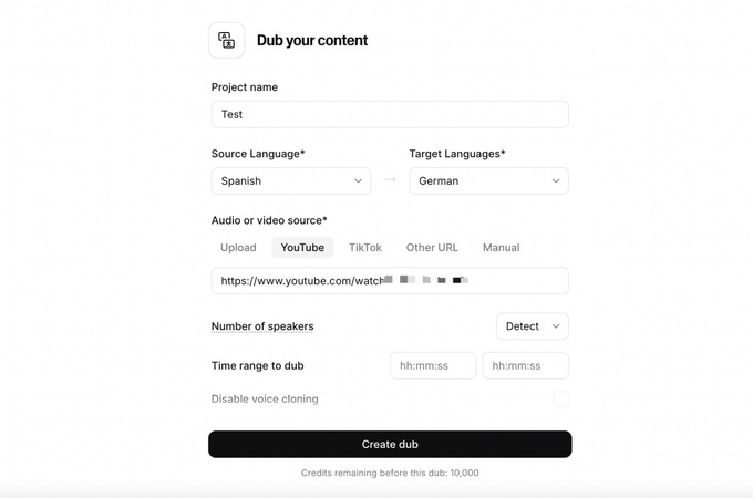 Elevenlabs AI dubbing