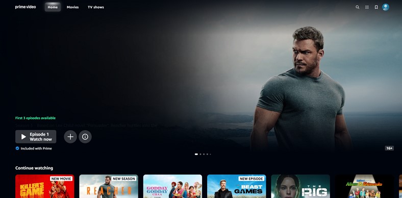 prime video for watching favorite movies