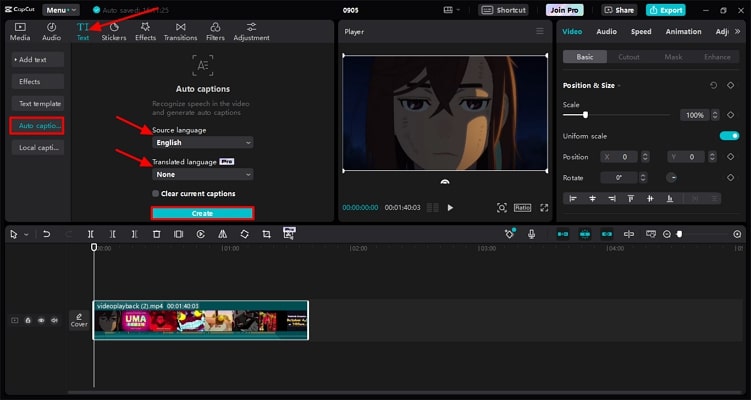 définir la langue de traduction des sous-titres