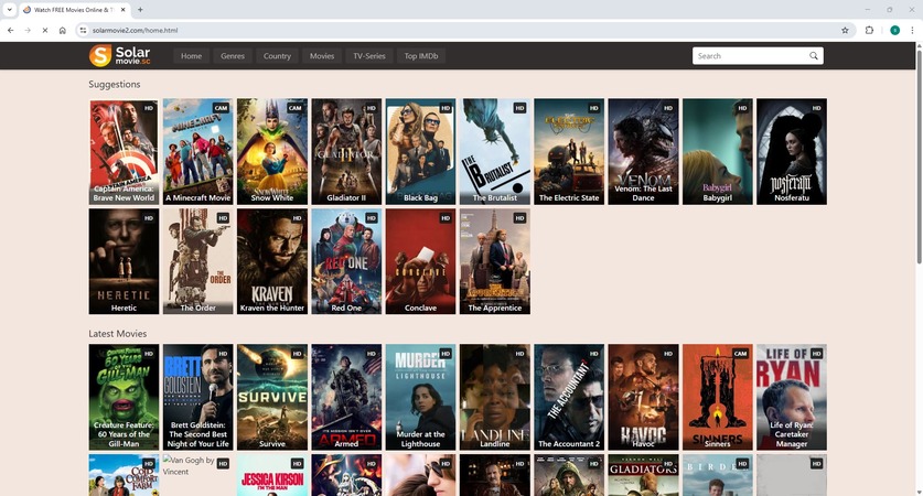 solarmovies is a decent m4uhd tv alternative