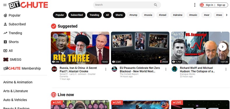 use bitchute liveleak alternative
