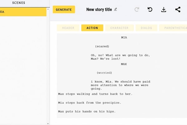 generate stories and characters