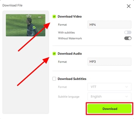 download translated video blipcut