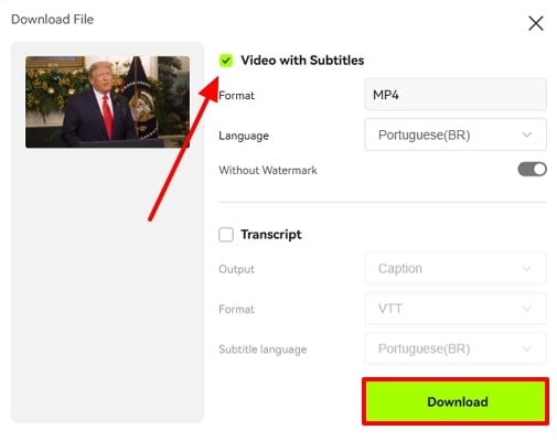 download video with subtitles
