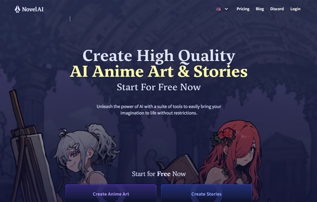 novel ai create art and stories