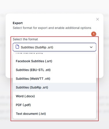 choose an output format