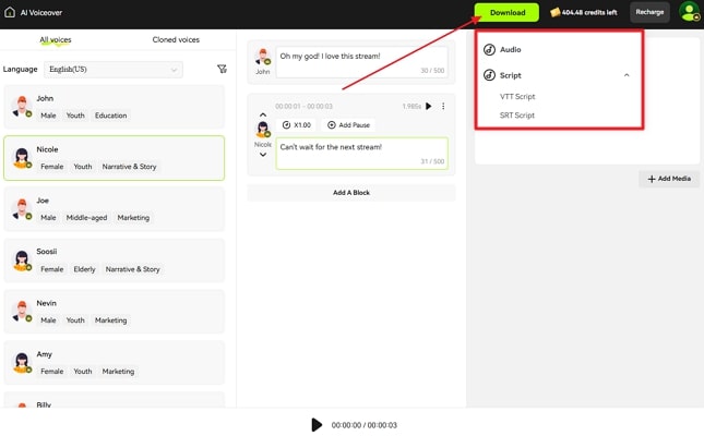 download audio to use anywhere