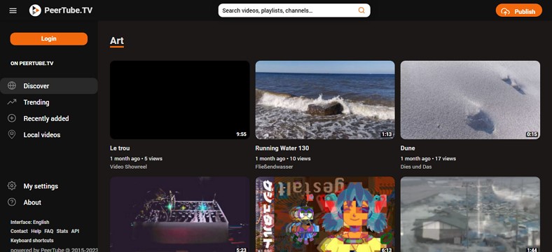 explore peertube watch videos online