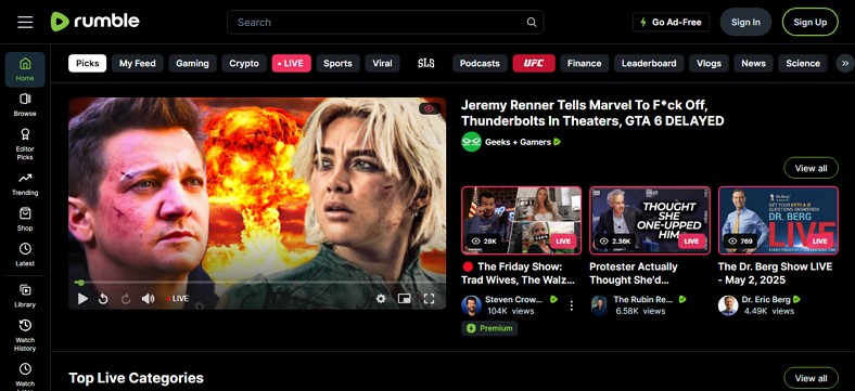 explore rumble liveleak alternative