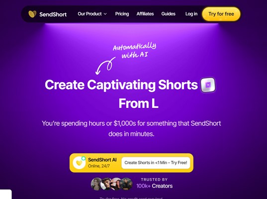 sendshort ai alternative to crayo ai