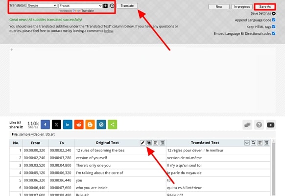 adjust language settings and save