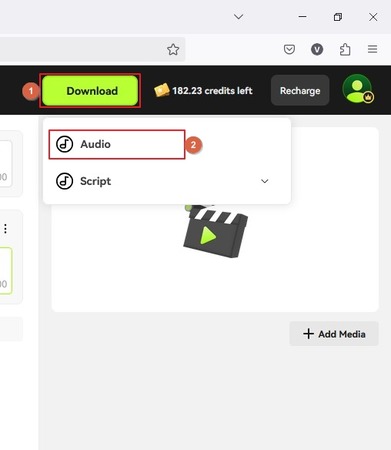 export the audio from blipcut using it as the best uberduck alternative