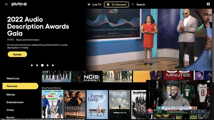 pluto tv to watch movies