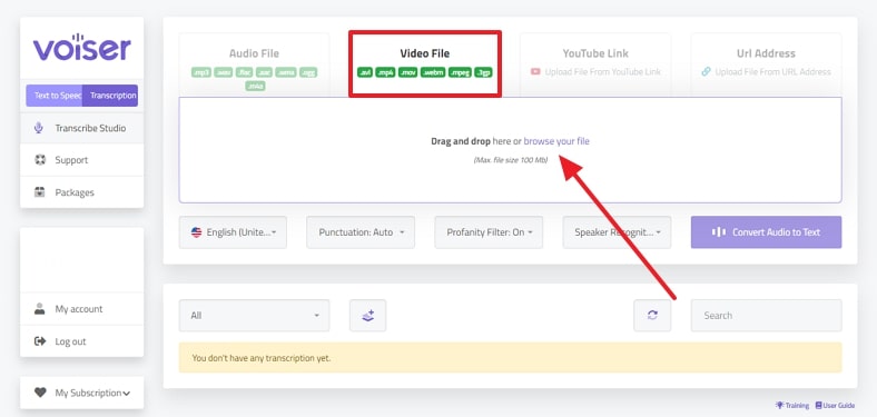 upload video free add voice to video voiser
