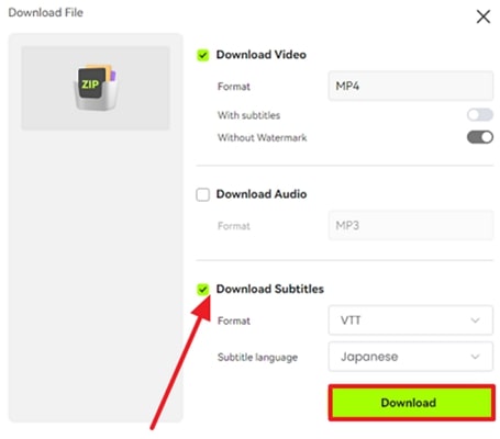 download subtitles of free voice to text in japanese online by upload video