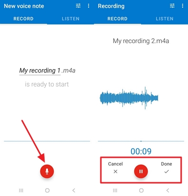 record with easy voice recorder