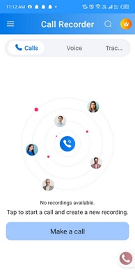 start by clicking make call