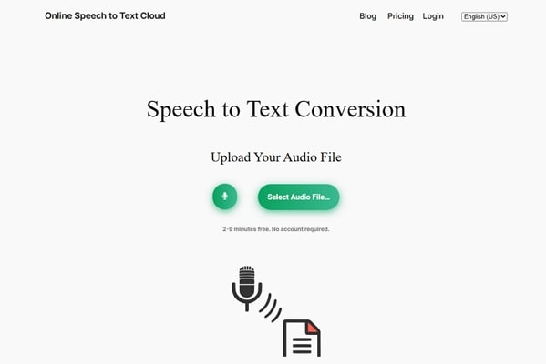 transcribe with online speech to text