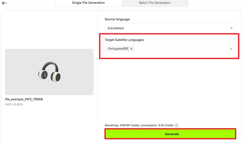 translate audio to different language