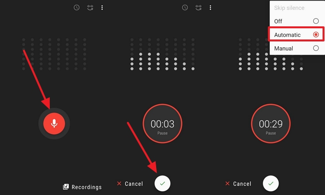 access smart voice recorder for recording