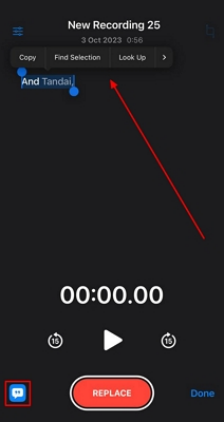 voice memo to transcript iphone