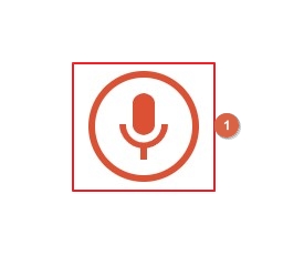 click the microphone icon to stop recording