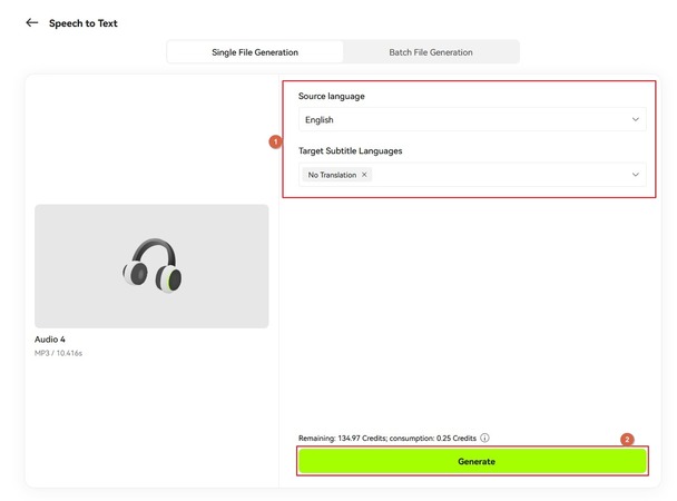 select language and translation preferences