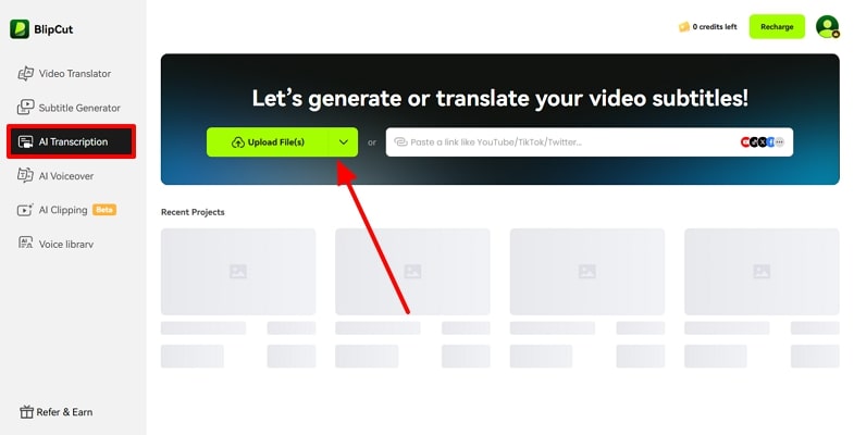 use upload file button