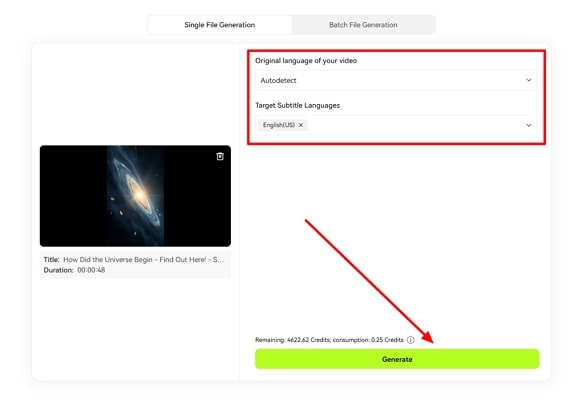 select languages and tap translate