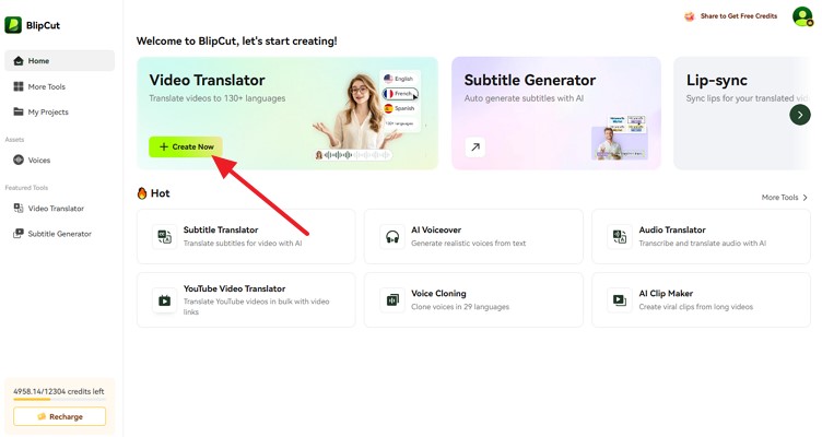 translate videos somali using blipcut