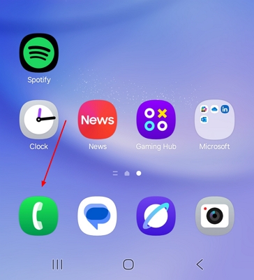 open phone app for voicemail