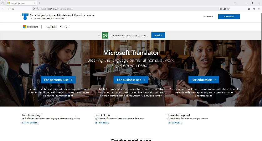 consider using Microsoft translator as an ai voice translator for businesses and domestic acoustics