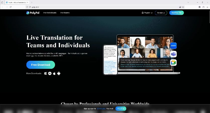 use polypal as an ai voice translator for videos