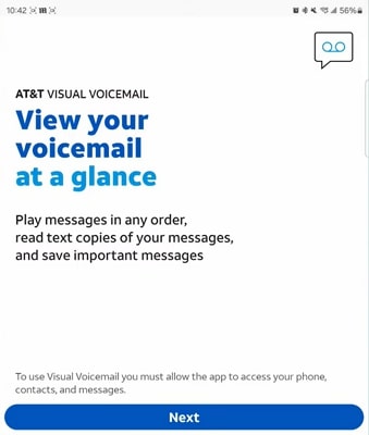 set up voicemail on carrier app