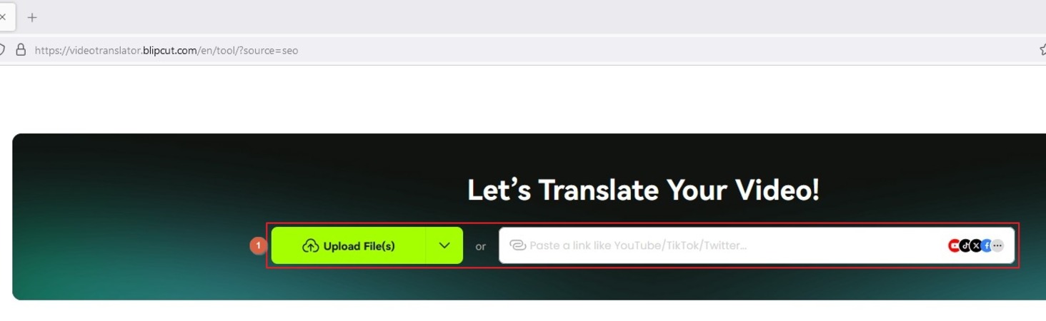upload the video or paste its link