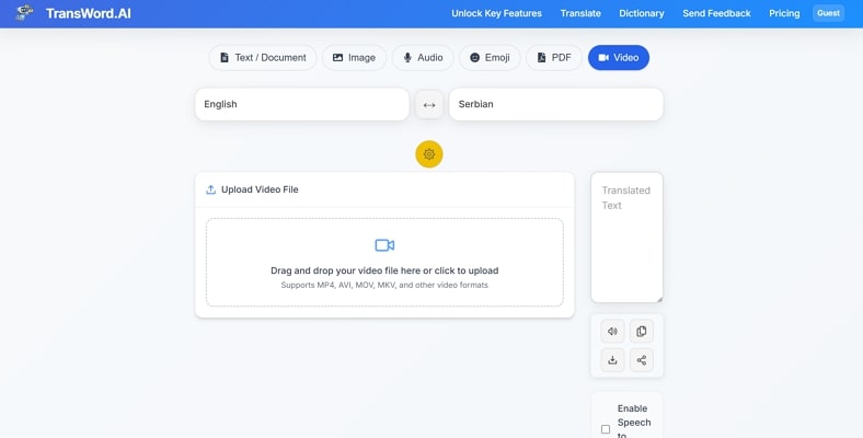 transword ai english to serbian