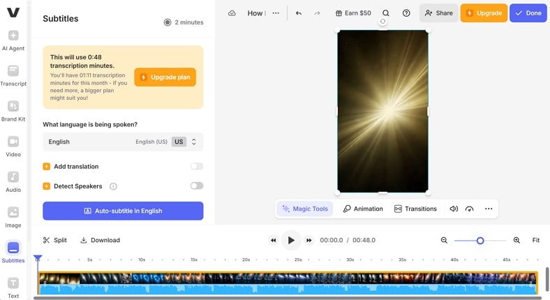 try veed io tool translation