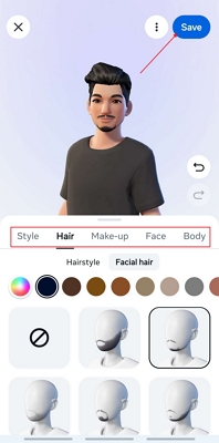 facebook avatar changes hit save