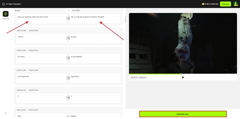 verify and generate translated video
