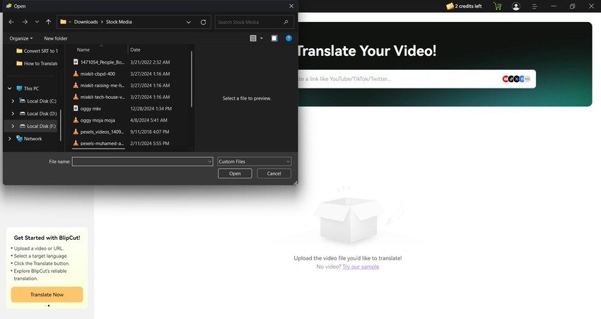 hit translate and wait