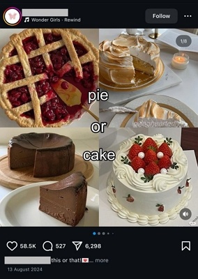 compare content ideas for instagram