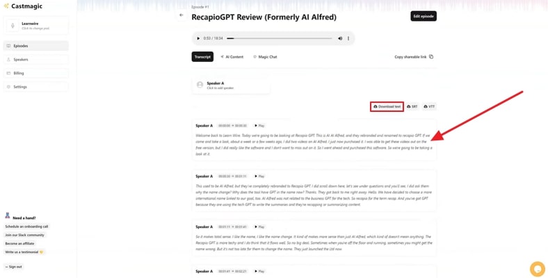 obtenir le fichier sur l'appareil