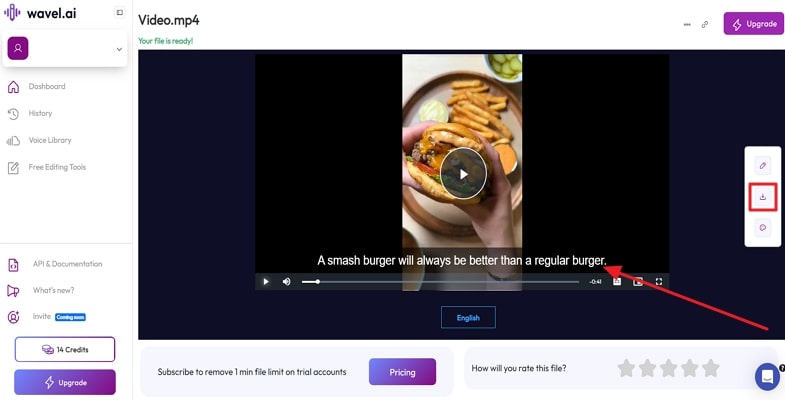 enregistrer la vidéo depuis wavel ai
