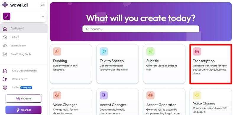 utiliser l'outil de transcription