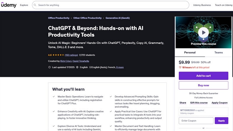 ChatGPT and Beyond Udemy AI Course