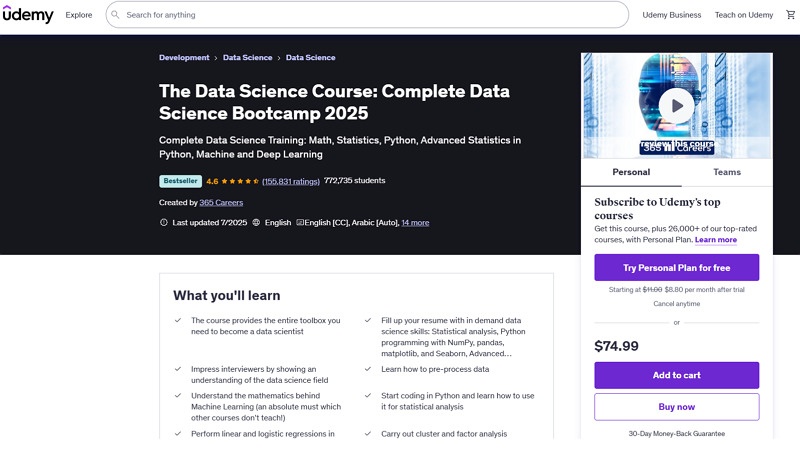 The Data Science Course Udemy